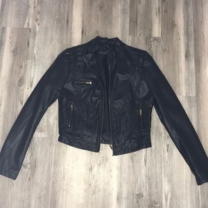Black leather jacket